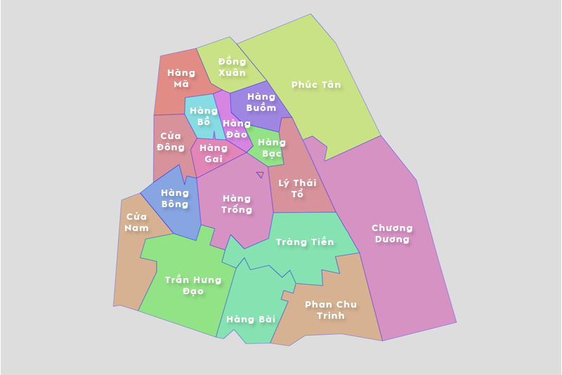 There are 18 wards in Hoan Kiem district, Hanoi 